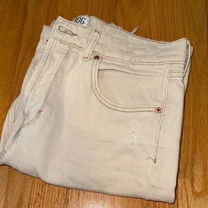 BDG Cream Straight Leg Jeans